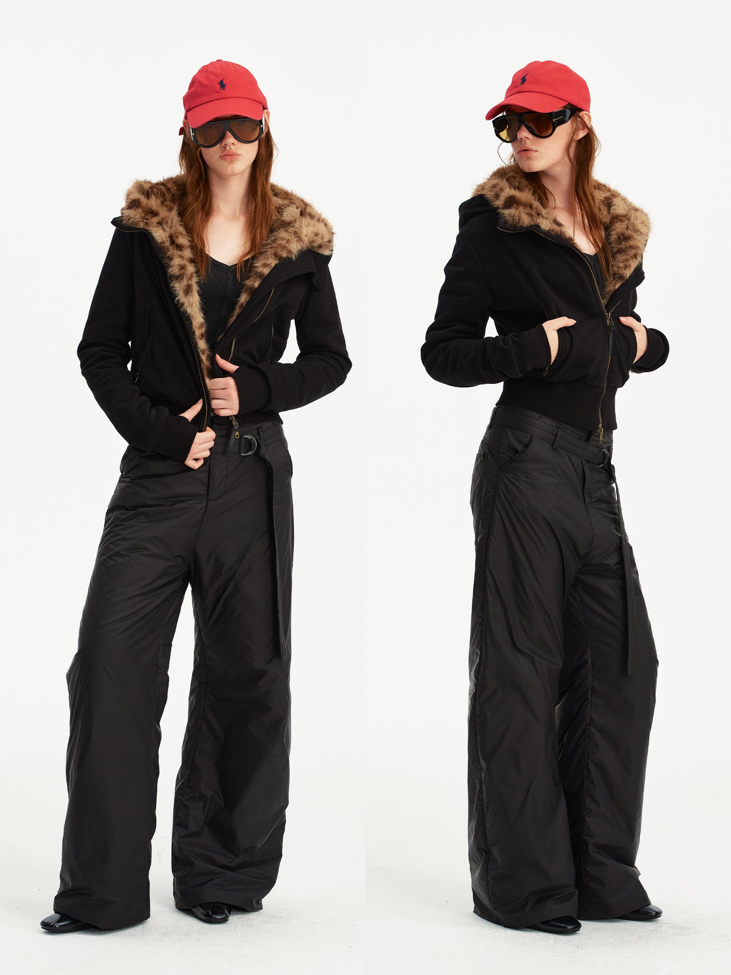 Leopard print hoodie jacket