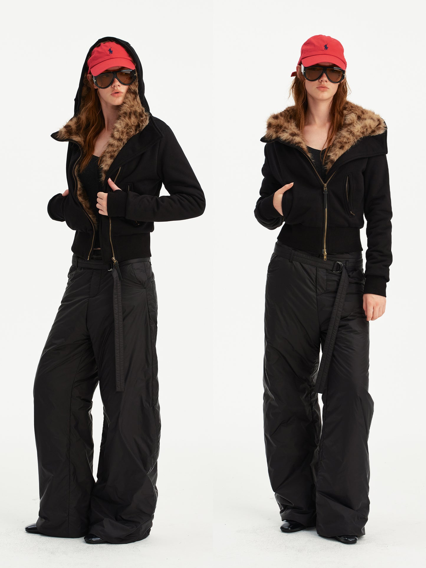 Leopard print hoodie jacket